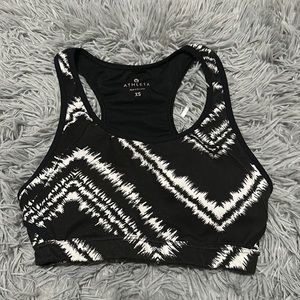 Athleta Black & White sports bra top.